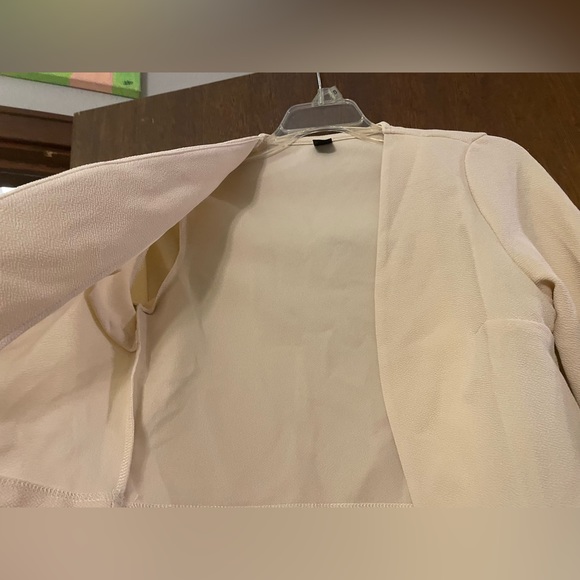 SHEIN NEW! Sz-XS/2 Cream Crop Stretch Jacket Blazer - Picture 6 of 6